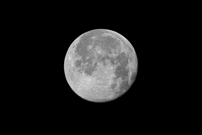 黑夜星空满月图片