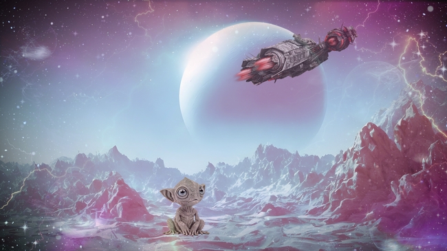 外太空行星生物图片