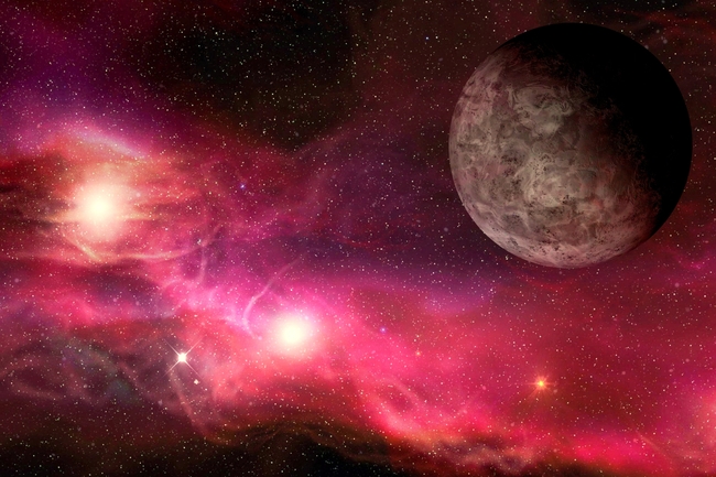 红色宇宙空间摄影图片