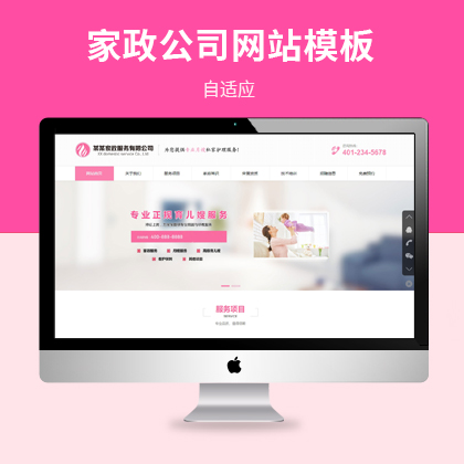 家政公司育儿会所保洁保姆自适应网站模板