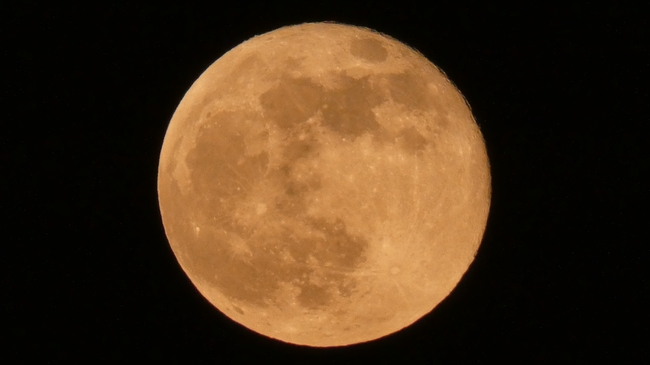 黑色夜空一轮圆月摄影图片