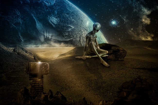 神秘科幻空间外星人图片