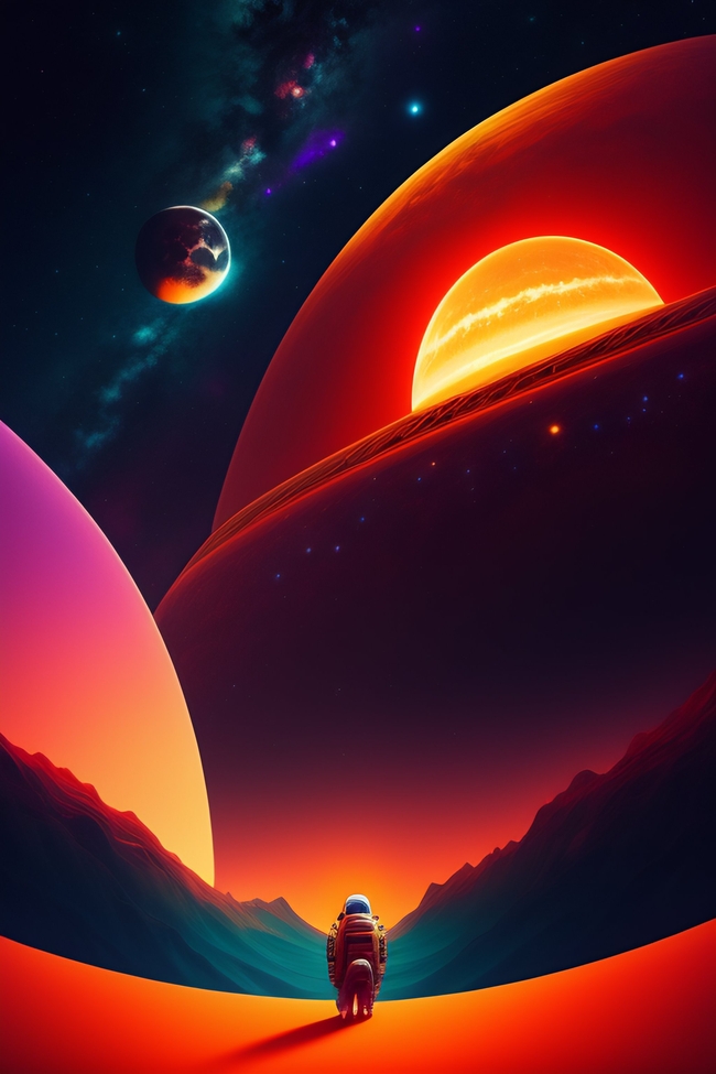 科幻宇宙太空宇航员手机壁纸图片
