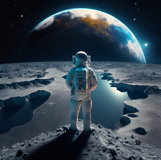 宇宙太空宇航员插画设计图片