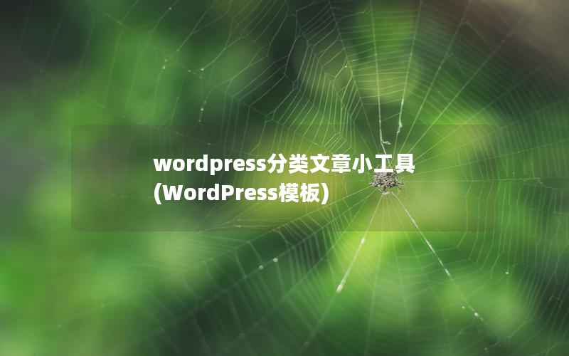 WordPress分类文章小工具，WordPress模板