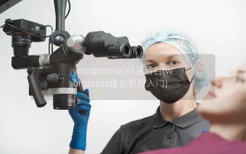 WordPress如何进后台，WordPress建站教程入门