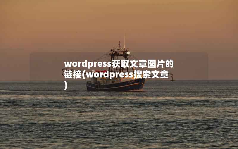 WordPress获取文章图片的链接，WordPress搜索文章
