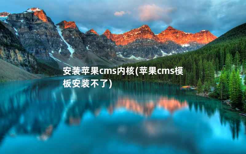安装苹果CMS内核，苹果CMS模板安装不了