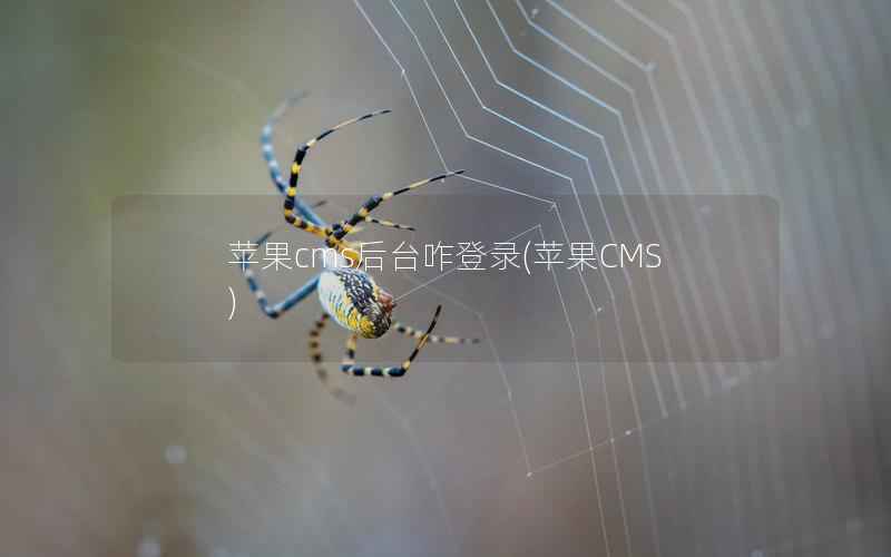 苹果CMS后台咋登录，苹果CMS