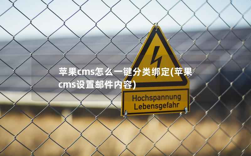 苹果CMS怎么一键分类绑定，苹果CMS设置邮件内容