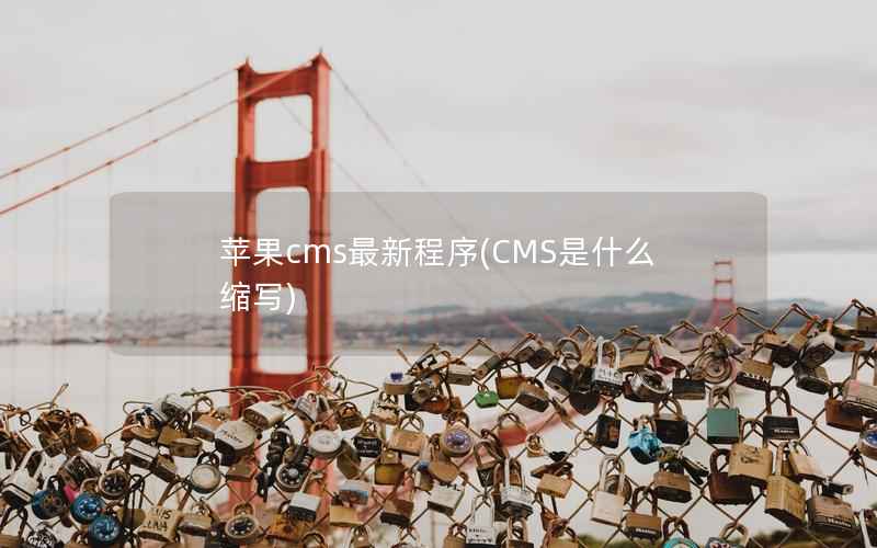 苹果CMS最新程序，CMS是什么缩写