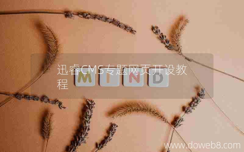 迅睿cms专题网页开设教程
