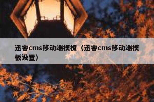 xunruicms移动端模板，xunruicms移动端模板设置