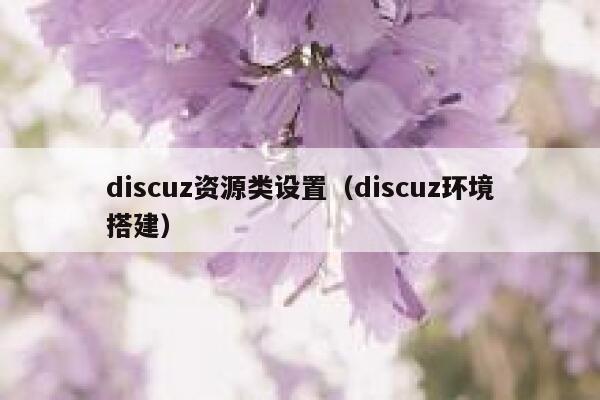 Discuz资源类设置，Discuz环境搭建
