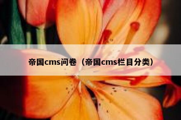 帝国CMS问卷，帝国CMS栏目分类