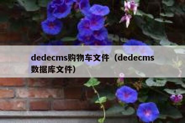 织梦dedecms购物车文件，织梦dedecms数据库文件