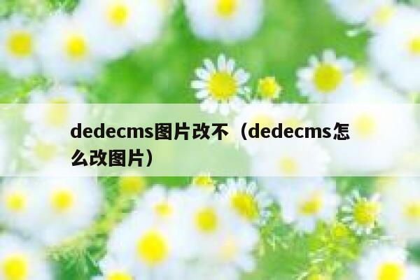 织梦dedecms图片改不，织梦dedecms怎么改图片