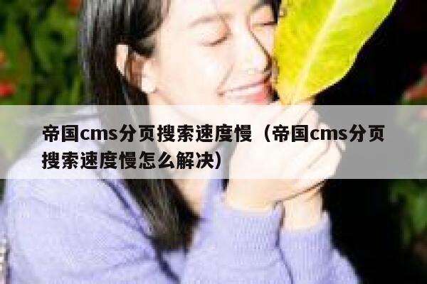 帝国CMS分页搜索速度慢，帝国CMS分页搜索速度慢怎么解决