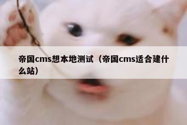 帝国CMS想本地测试，帝国CMS适合建什么站