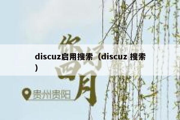 Discuz启用搜索，Discuz 搜索