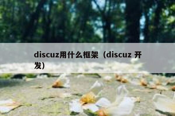 Discuz用什么框架，Discuz 开发