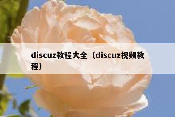 Discuz教程大全，Discuz视频教程