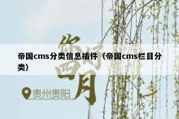 帝国CMS分类信息插件，帝国CMS栏目分类