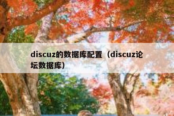 Discuz的数据库配置，Discuz论坛数据库
