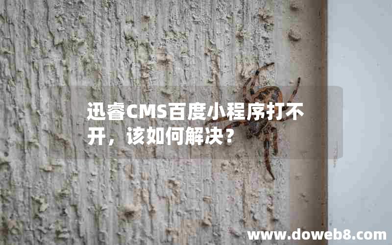 迅睿cms百度小程序打不开，该如何解决？