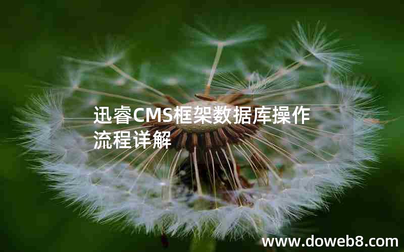 迅睿cms框架数据库操作流程详解